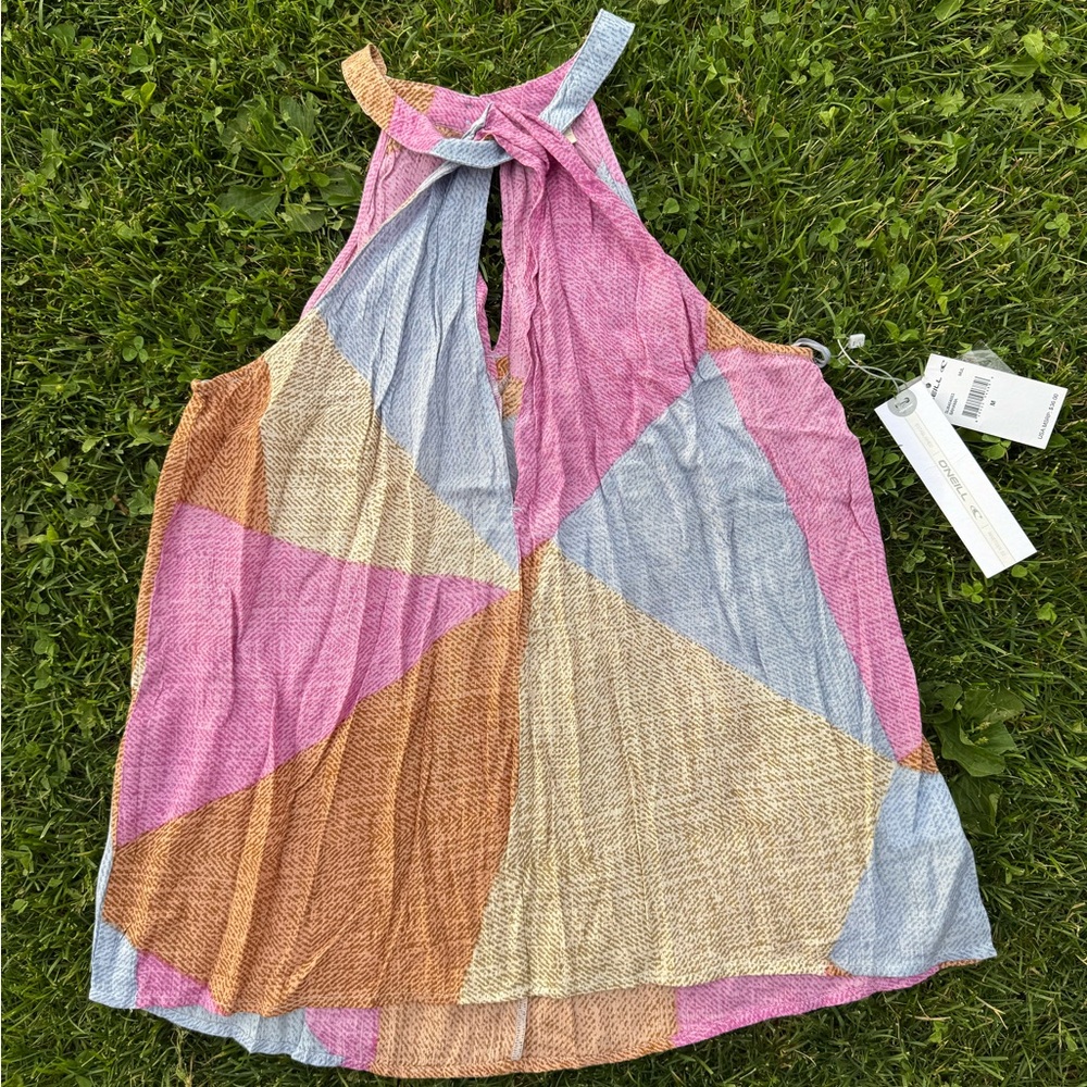 NEW O’Neill Bahama print halter top sz M